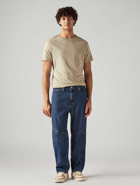 Levi's Men's 568 Dark Blue Relaxed Fit Mid Rise Jeans-picture-36