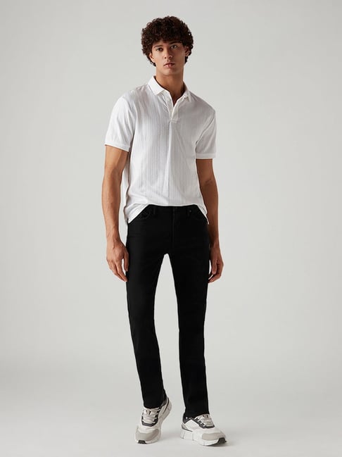 Levi's Men's 511 Black Slim Fit Mid Rise Jeans-picture-12