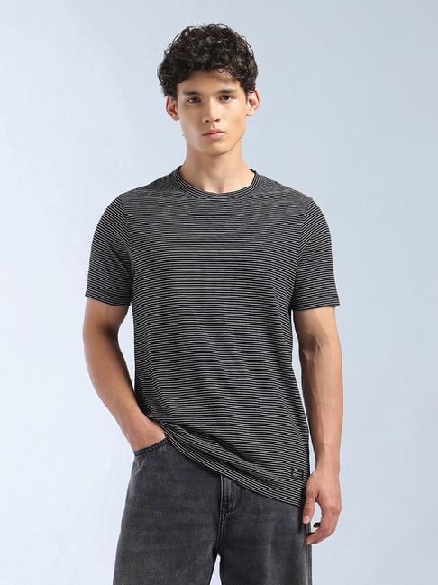 Flying Machine Horizontal Striped Regular Fit T-Shirt-picture-24