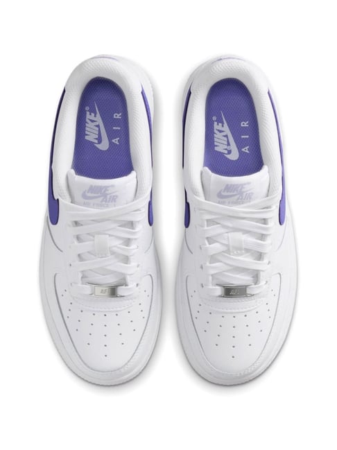 Nike Kids AIR FORCE 1 (GS) White & Light Thistle Casual Sneakers