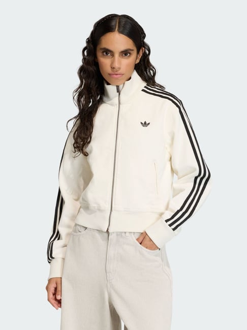 Adidas Originals Firebird D White Cotton Regular Fit Striped Sports Jacket-picture-33