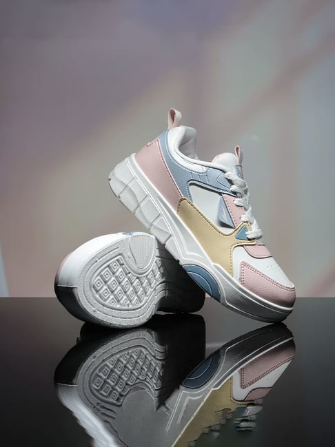 Asian Women's Nova-01 Off White & Pink Sneakers-picture-12