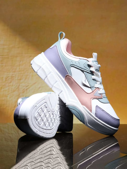 Asian Women's Nova-01 Off White & Purple Sneakers-picture-13