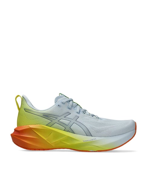 Asics Men's NOVABLAST 5 SUNNY SIZZLE Sky & Lemon Spark Running Shoes-picture-24