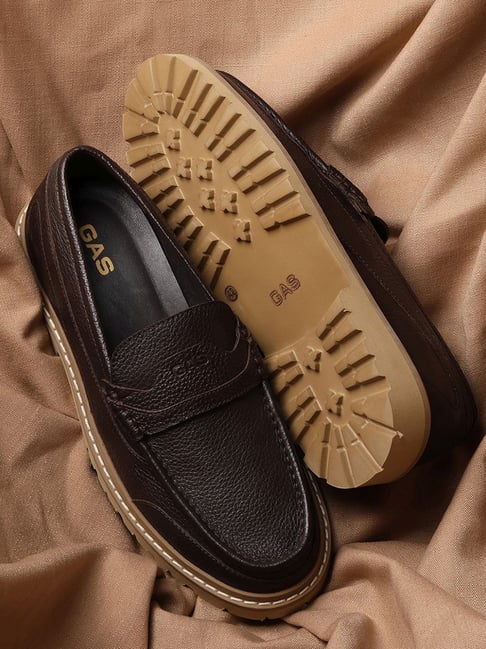 GAS Men's Scatto Brown Casual Loafers-picture-24