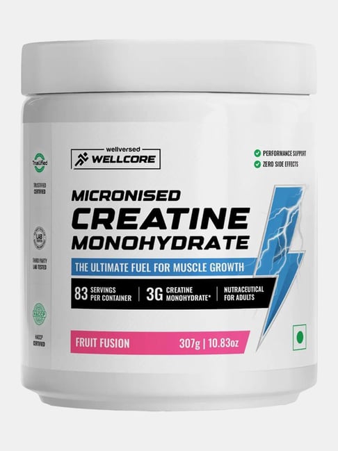 Wellcore Micronised Creatine Monohydrate Powder Fruit Fusion - 307 gm
