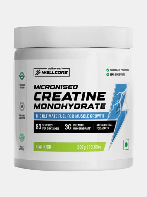 Wellcore Micronised Creatine Monohydrate Powder Kiwi Kick -307 gm
