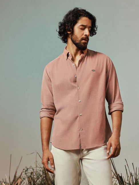 Andamen Pink Regular Fit Shirt-picture-11