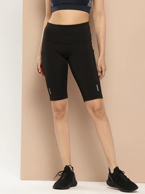ALCIS Black Slim Fit Running Shorts