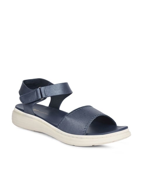 Bata Women's Navy Ankle Strap Wedges-image-49