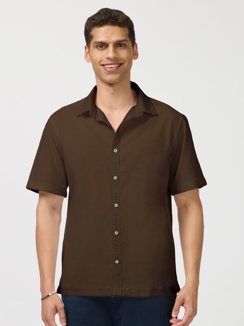 Hoversoul Brown Relaxed Fit Shirt