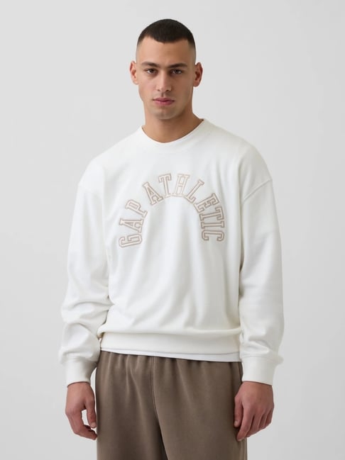 GAP White Regular Fit Embroidered Sweatshirt-picture-20