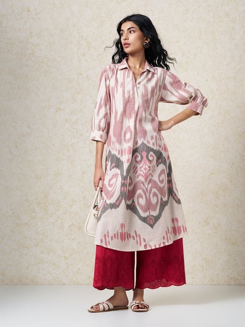 Rangmanch by Pantaloons Women's Birch Regular Fit Ikat Kurta-picture-21