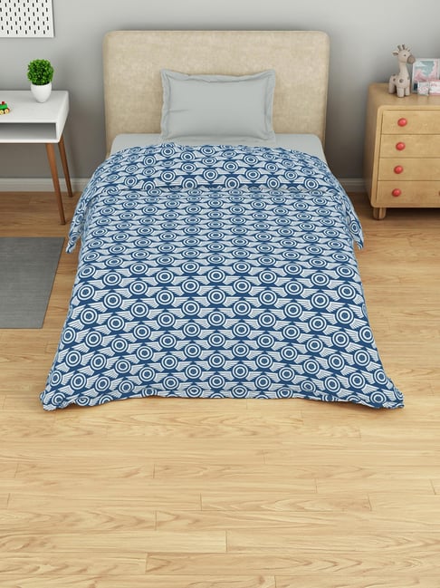 Spaces Marvel America Cotton 170 TC Twill Weave Printed Kids Bedsheet ¿ 152 x 228Cm ¿ Dark Blue