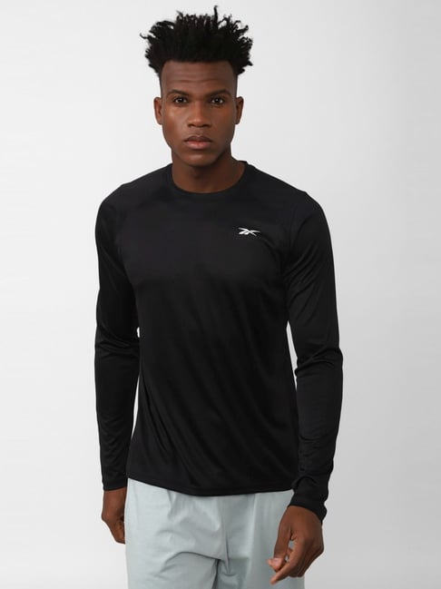 Reebok Black Regular Fit Sports T-Shirt-picture-34