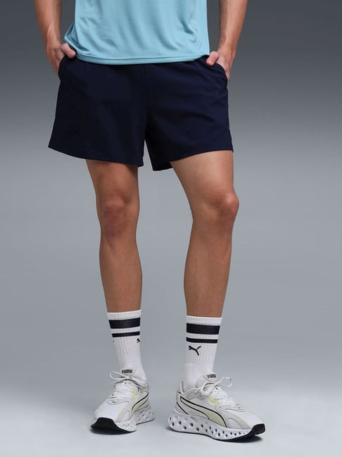Puma Navy Regular Fit Sports Shorts