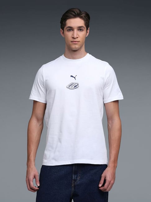 Puma White Cotton Regular Fit Printed Sports T-Shirt-picture-11