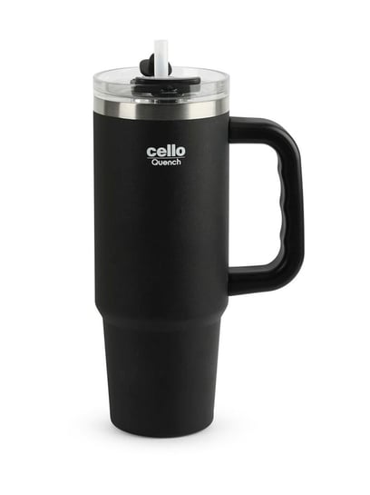 Buy Cello Black Steel Quench Pro 900 Insulated Sipper - (880 ml