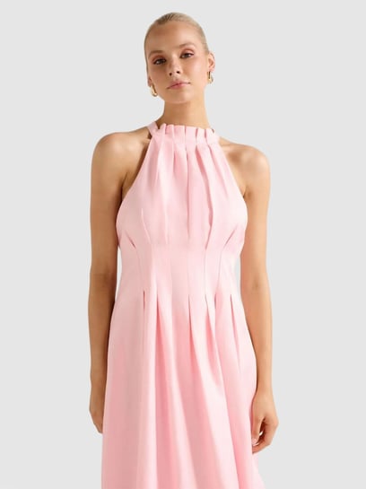 Miller Pleat Halter Midi