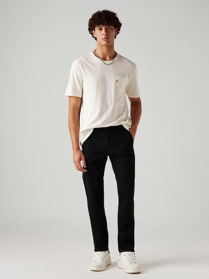 Levi's Men's 511 Black Slim Fit Mid Rise Chinos