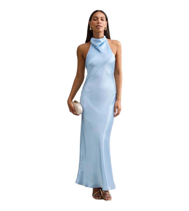 Clementine High Neck Satin Maxi