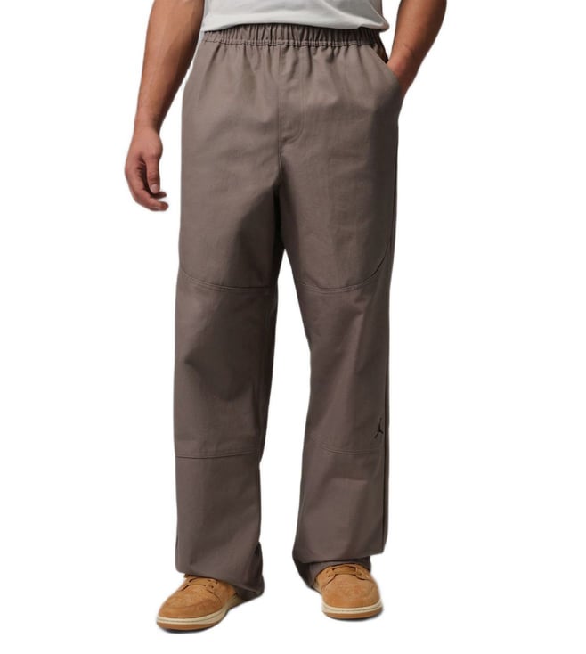 Nike Olive Grey & Black M J BRK WVN Relaxed Fit Mid Rise Pant