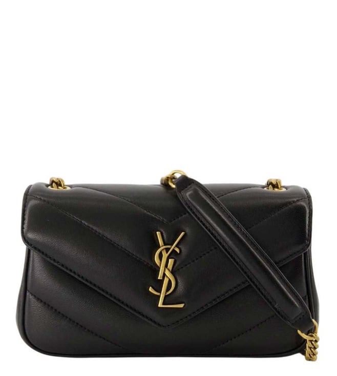 Saint Laurent Black Quilted Leather Clutch