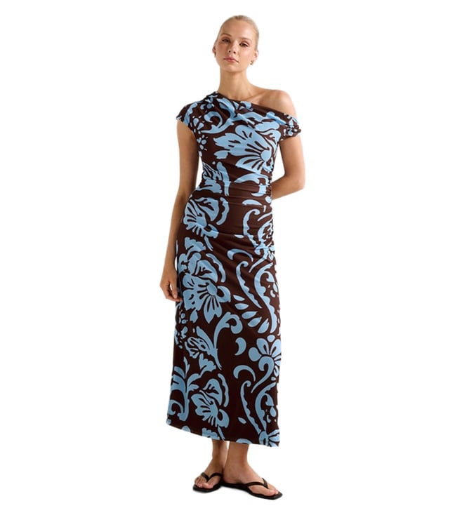 Paris Draped Mesh Midi Dress