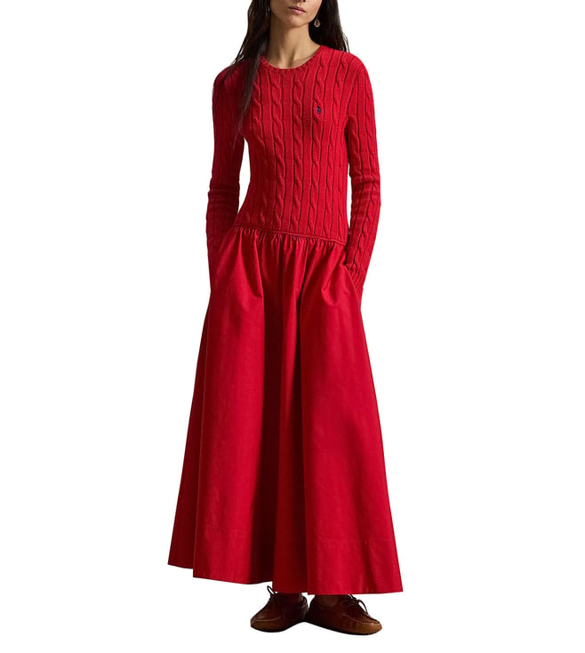 chinese dress ladies Ralph Lauren Spring 2013 Leather Embellished Red Gown