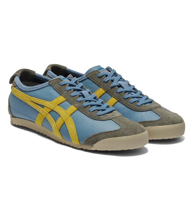 Onitsuka Tiger Men's MEXICO 66 VIN Grey Floss & Vibrant Yellow Sneakers