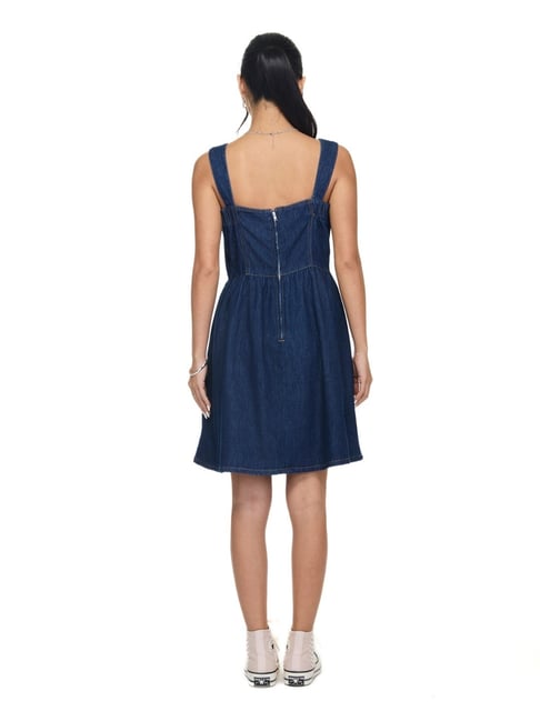 sachin and babi light blue dress SIZE UP** Lace Back Denim dress – MB Waconia main image 1