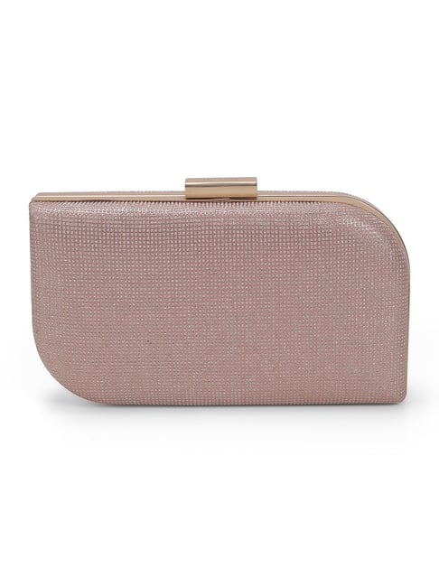 Metro Pink Embellished Medium Clutch