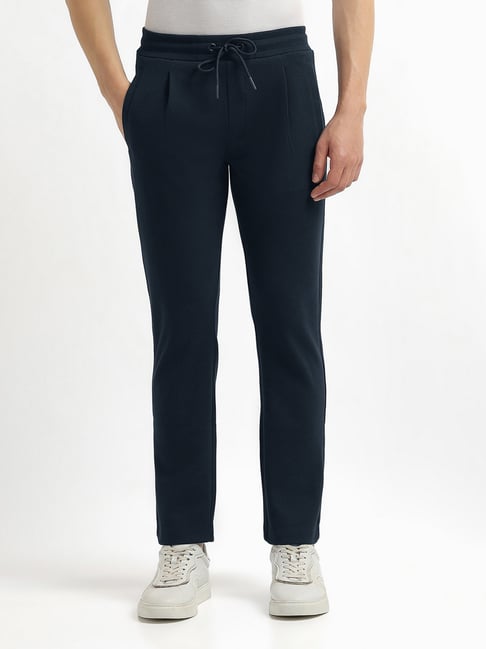 Arrow Sport Blue Regular Fit Solid Trackpants-picture-13