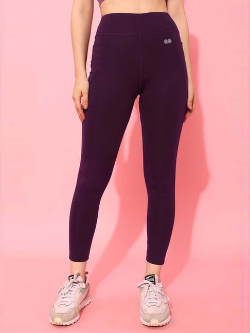 Clovia Purple Regular Fit Track Pants