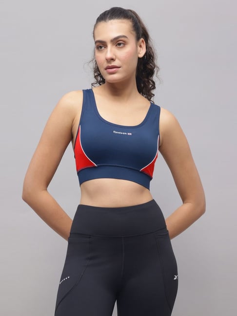 Reebok Navy Regular Fit Sports Bra