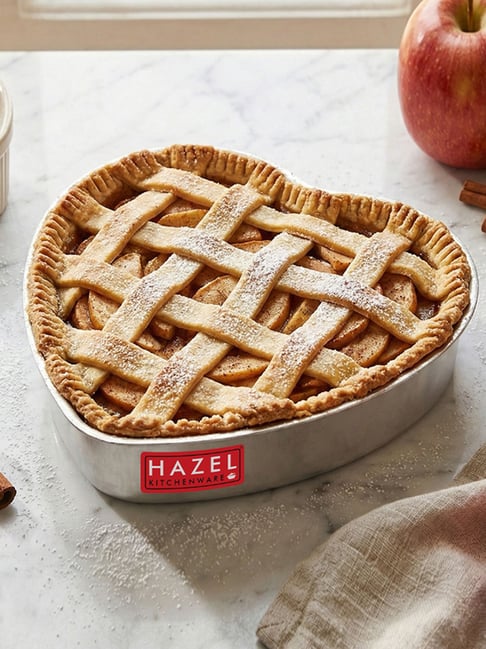 HAZEL Silver Aluminium Heart Shape Cake Mould