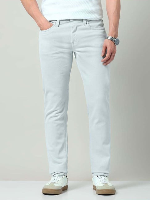 Ad By Arvind Blue Cotton Slim Fit Jeans