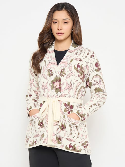 MADAME Beige Printed Shrug-picture-22