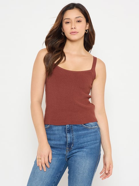 MADAME Rust Regular Fit Top
