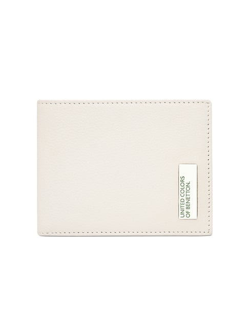 United Colors of Benetton White Boppard Leather Bi-Fold Wallet