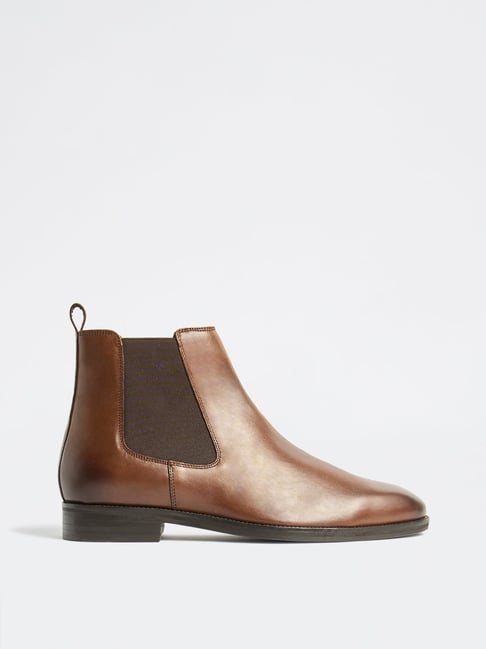 SOLEPLAY by Westside Brown Faux Leather Chelsea Boots