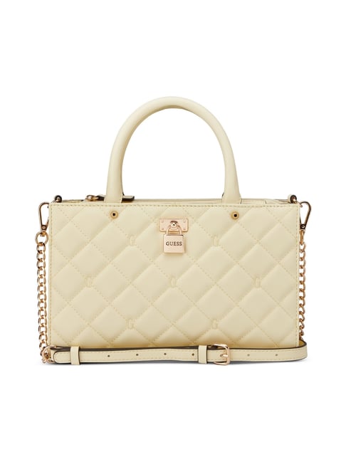 Guess Cream Quilted Ramona Satchel Bag-picture-38