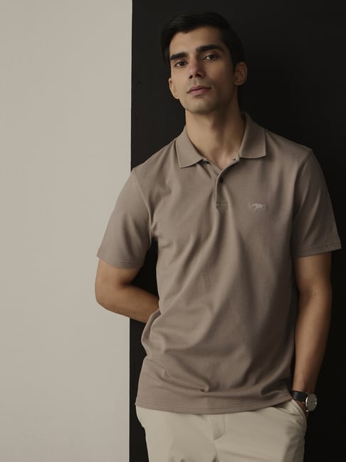Andamen Brown Regular Fit Polo T-shirt-picture-15