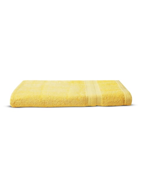 Layers Aqua Plush Yellow Cotton 450 GSM Bath Towel-picture-20