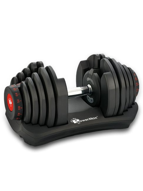Buy PowerMax Black Alloy Steel Pro Adjustable Dumbbell 5Kg, 40Kg