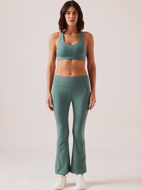 STRCH Vine Green Logo Printed Sports Bra-picture-19