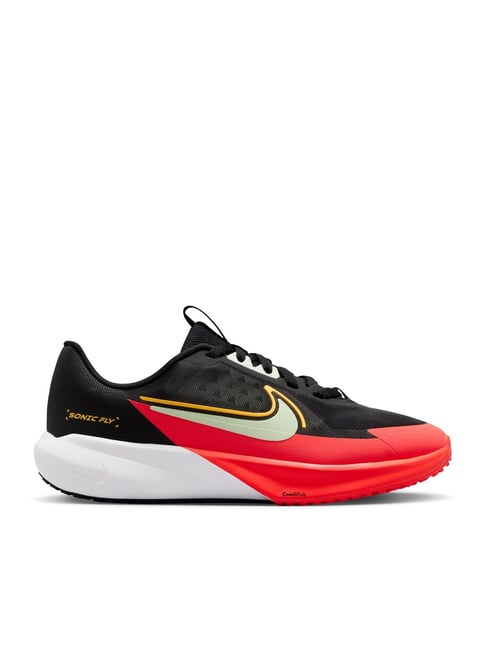 Nike Kids Sonic Fly Black & Laser Orange Running Shoes