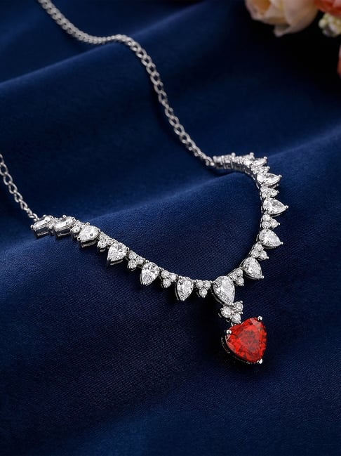 GIVA 925 Sterling Silver Scarlet Promise Necklace for Women