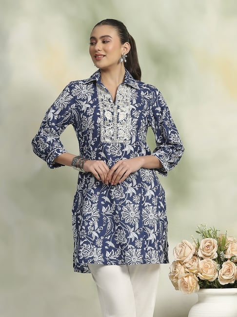 Nayam by Lakshita Blue Cotton Printed Kurti-picture-39