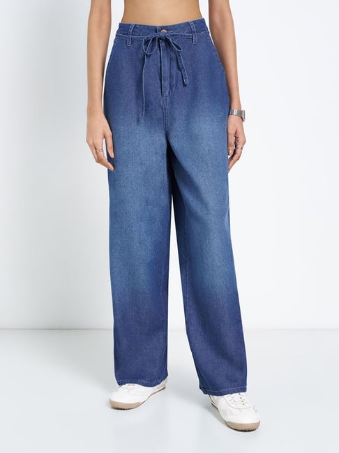 People By Pantaloons Airy Blue Flared Fit Jeans